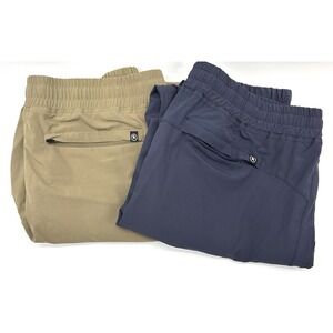 2 Backcountry Softshell Pants Mens‎ XL Blue Olive Green Hiking Zip Pockets FF09
